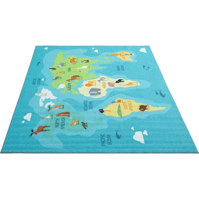 Tapis enfant - Happy Kids - Bleu - 200x290 cm - Rectangle - Intérieur- THE CARPET-2