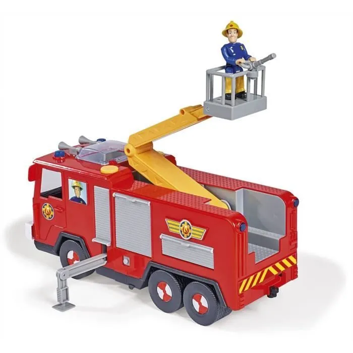 Camion Jupiter Sam le Pompier - Figurines Sam et Radar Incluses - Fonctions Sonores et Lumineuses-3