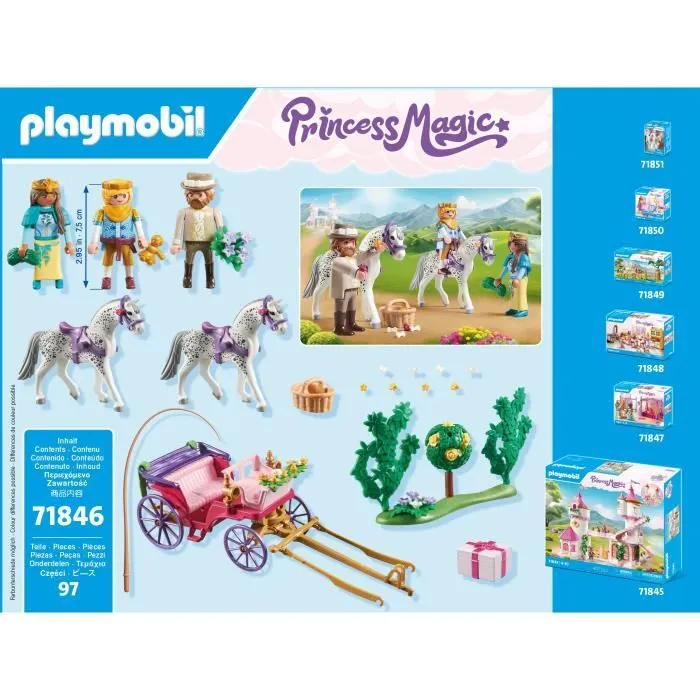 PLAYMOBIL 71846 Calèche avec couple princier et cocher-5