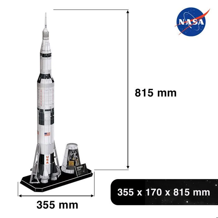 Puzzle 3D Apollo Saturn V Rocket, Puzzle 3D Enfant | Maquette A Construire Adulte, Cadeau Garcon 8 Ans, Maquettes Et Modélisme-3