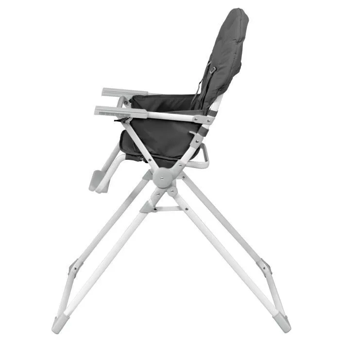BAMBISOL Chaise haute fixe avec tablette réglable en profondeu grise-1