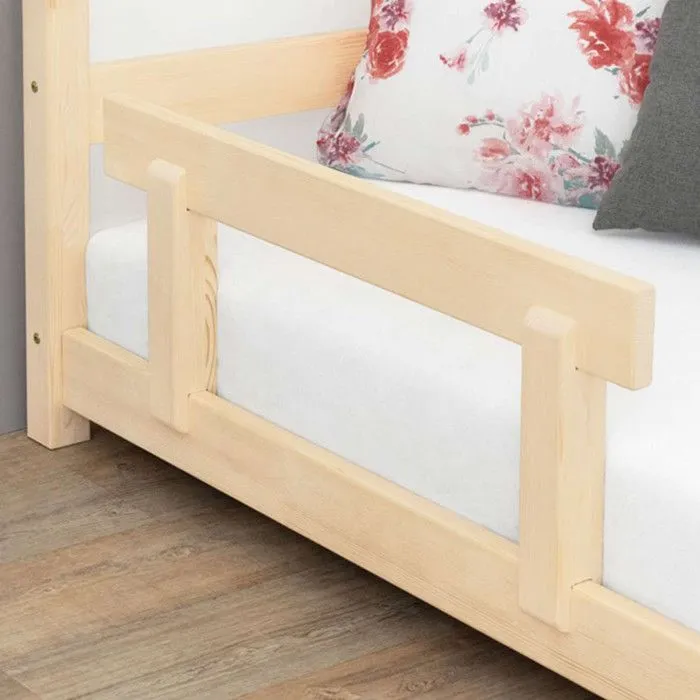 Barrière de lit enfant bois massif bois vernis-0