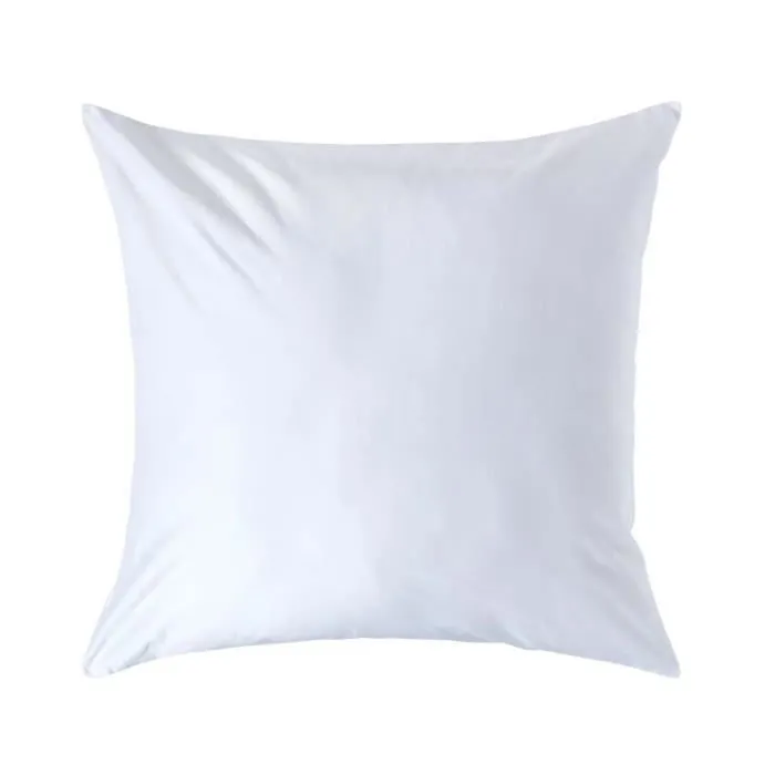 Taie d'oreiller 80x80 cm 100% satin de coton égyptien 1000 fils coloris Blanc-0
