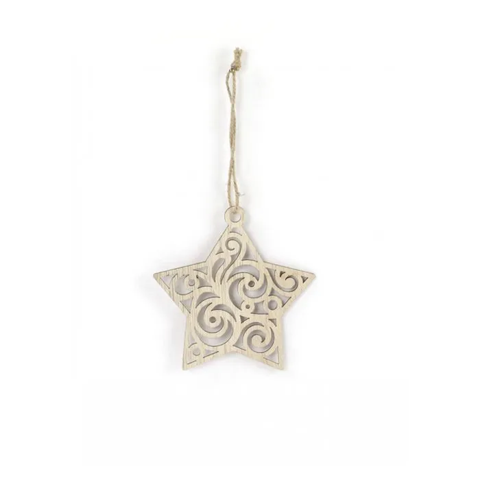 Déco sapion de Noël - Graine créative - Etoile en bois à suspendre - 11 cm - Intérieur - Mixte-0
