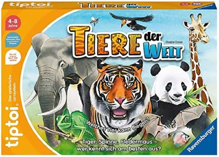 Jeu de societe - jeu de plateau Ravensburger - 00171 - RAV tiptoi(R) Tiere der Welt-0