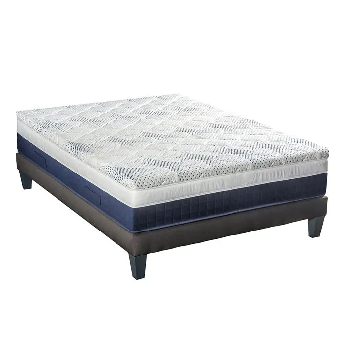 Ensemble Castellane 140x190 cm Matelas Mousse + Sommier Bois-0