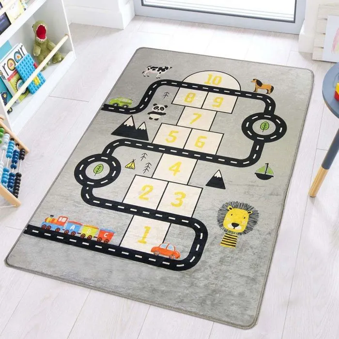 Tapis CIRCUIT Marelle Gris, Dimension: 120x160-3