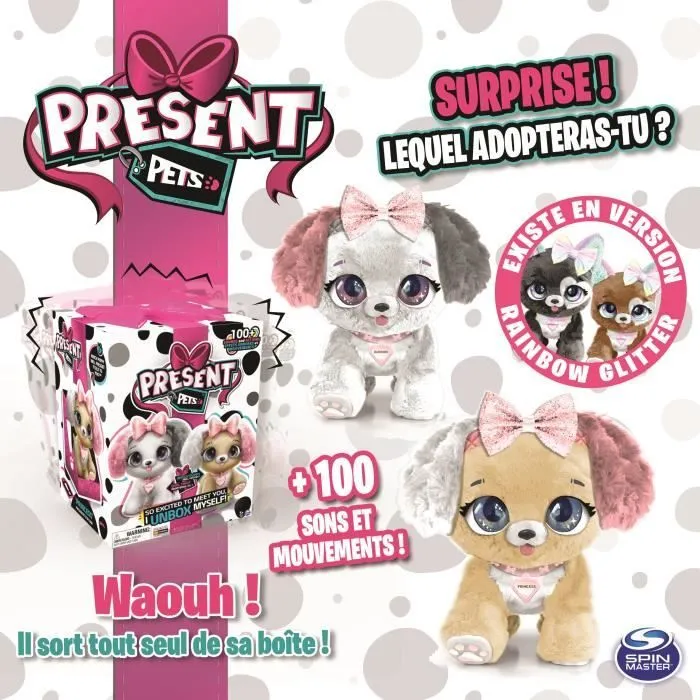 PRESENT PETS Surprise Fancy Pups - 6051197 - Peluche chien interactif et sonore - Jeu Jouet enfant - Unboxing - Modèle aléatoire-5