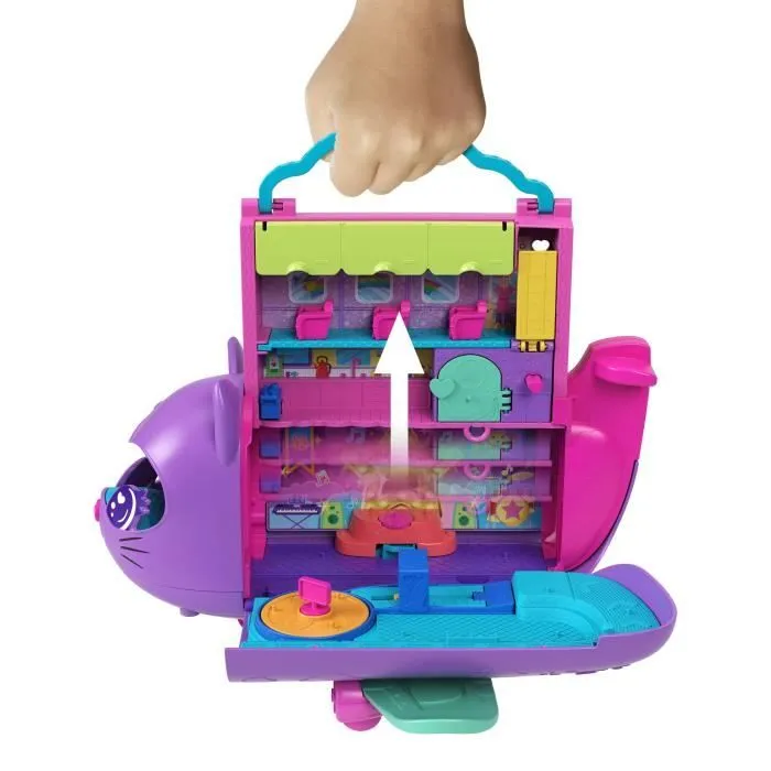 Polly Pocket-Avion Chaton Transformable-Coffret avec 2 mini-figurines HWP19-4