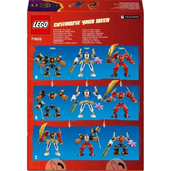 LEGO® 71806 NINJAGO Le Robot Élémentaire de la Terre de Cole, Jouet avec 2 Personnages dont une Minifigurine Cole, Cadeau Ninja-5
