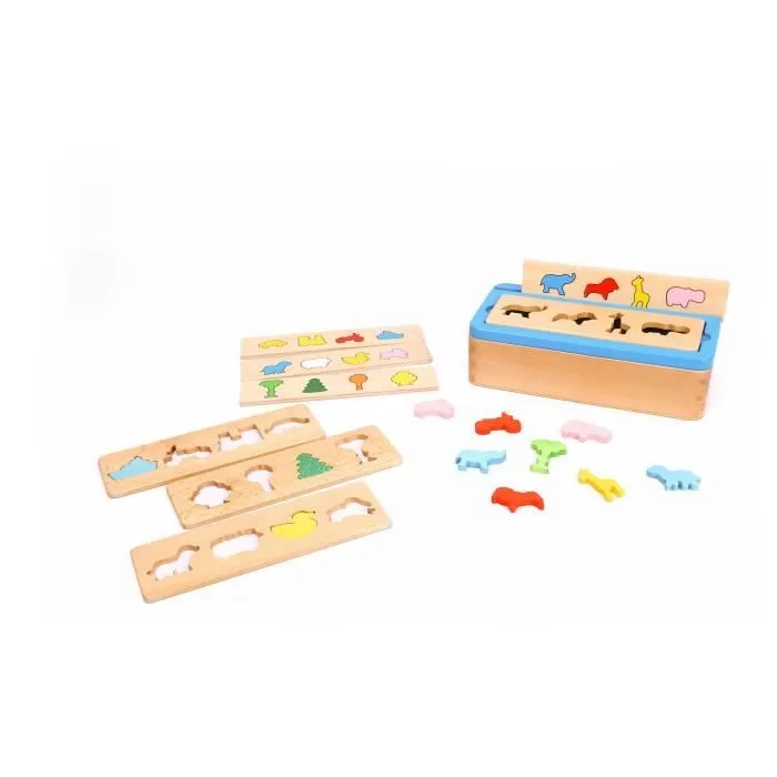 Pédagogie Montessori - Boite de tri Formes-0