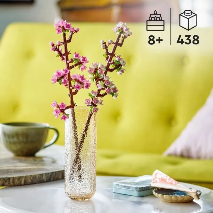 LEGO® 40725 Creator Les Fleurs de Cerisier, Décoration de Chambre et Accessoire de Bureau, Modèle Bouquet de Fleurs-1