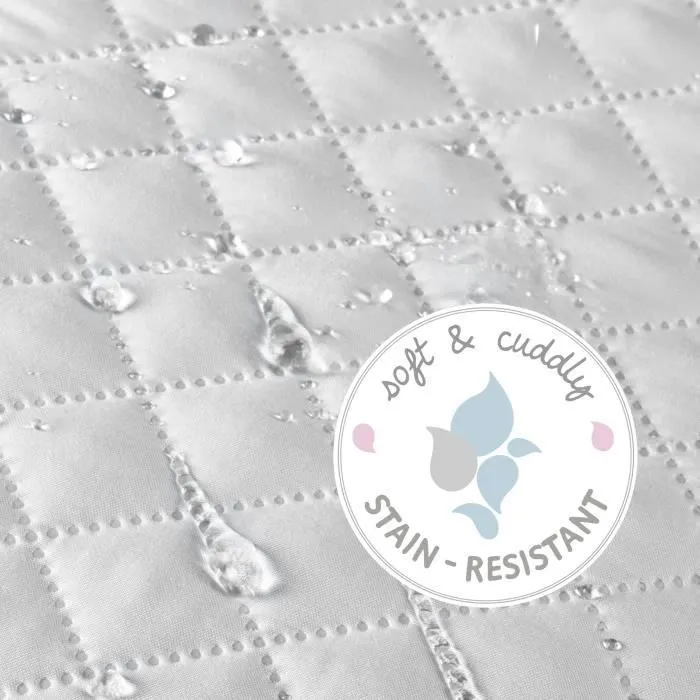 ROBA Parc Bébé Carré "roba Style" + Tapis Gris + Matelas de Parc Blanc-2