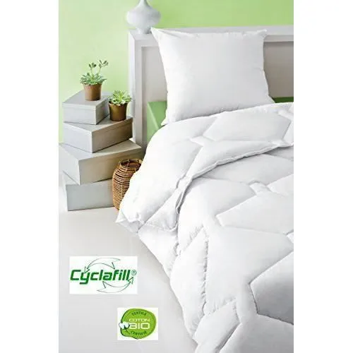 Oreiller - Abeil - Lot de 2 - Coton Bio - 60 x 60 cm - Garnissage Cyclafill-3