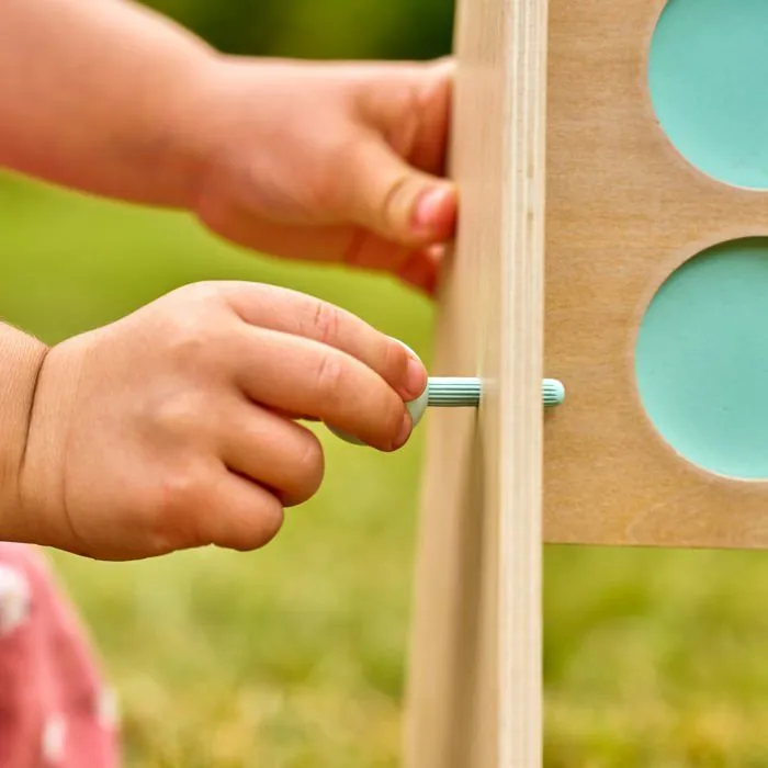 Jeu de société - Puissance 4 - Géant en Bois FSC® - 42 pions - Intérieur/Extérieur - 3 ans et plus-3