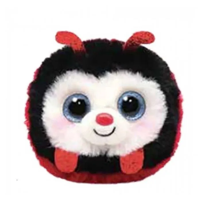 Peluche TY PUFFIES - Izzy la coccinelle - Blanc - Pour enfant à partir de 3 ans-0