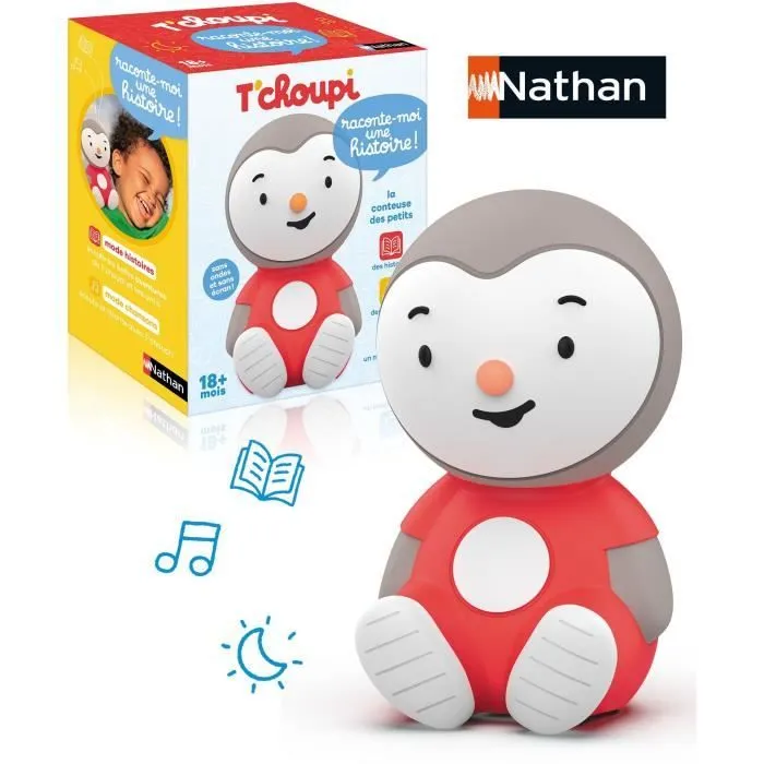 Livre interactif - NATHAN - T’CHOUPI – RACONTE-MOI UNE HISTOIRE - Conteuse avec histoires et chansons - Pour enfants dès 18 mois.-0