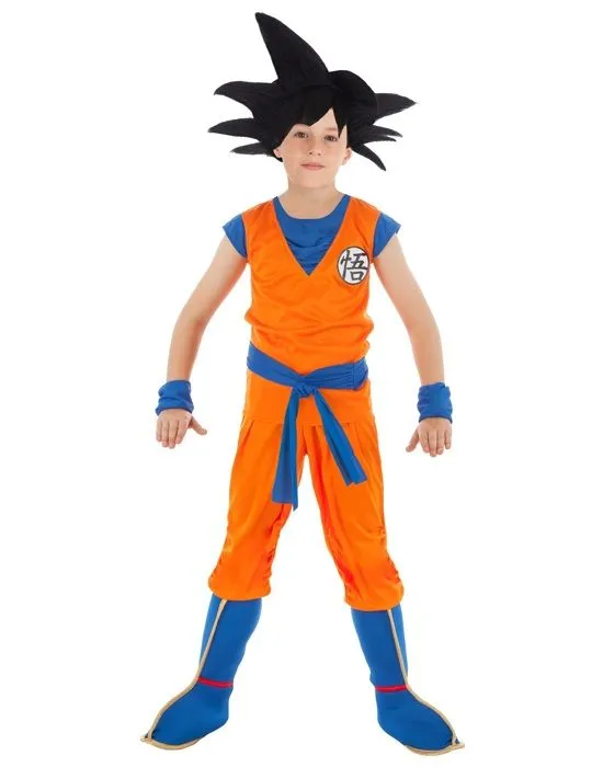 Déguisement Goku Garçon - Dragon Ball - Personnage Fiction - Polyester - Blanc - Orange-0
