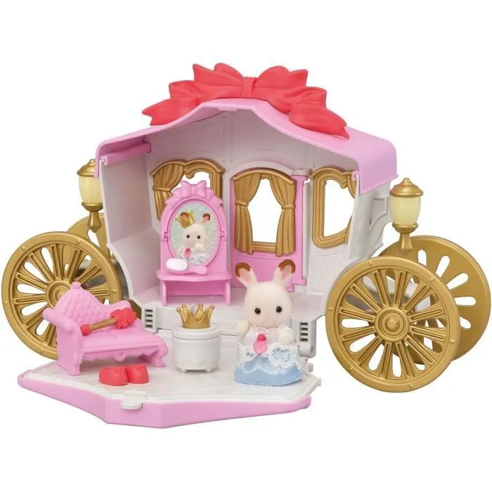 SYLVANIAN FAMILIES - Le carrosse royal - Bébé lapin chocolat - Terrasse - Jouet Enfant Fille - LA FETE FORAINE-1