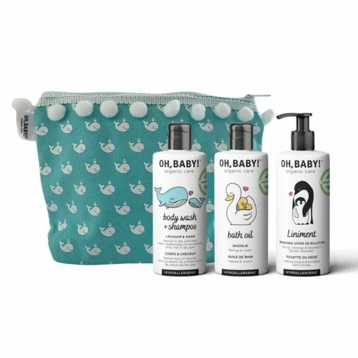 Oh, Baby! Coffret Les Essentiels Bio Bébé – 3 Soins Naturels – 150 ml – Idéal Cadeau Naissance – Vegan & Sans Parabènes-1