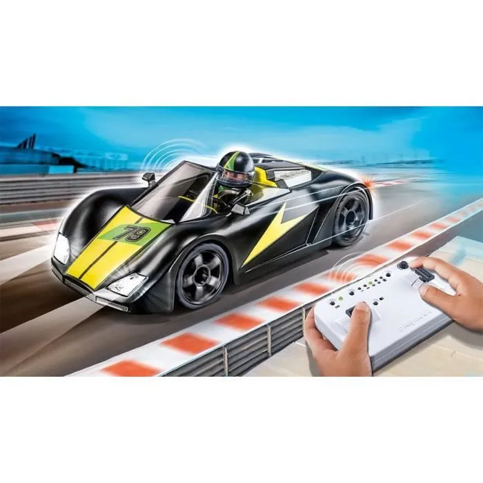 Voiture de Course Radiocommandée PLAYMOBIL 9089 - Action - Noir-1