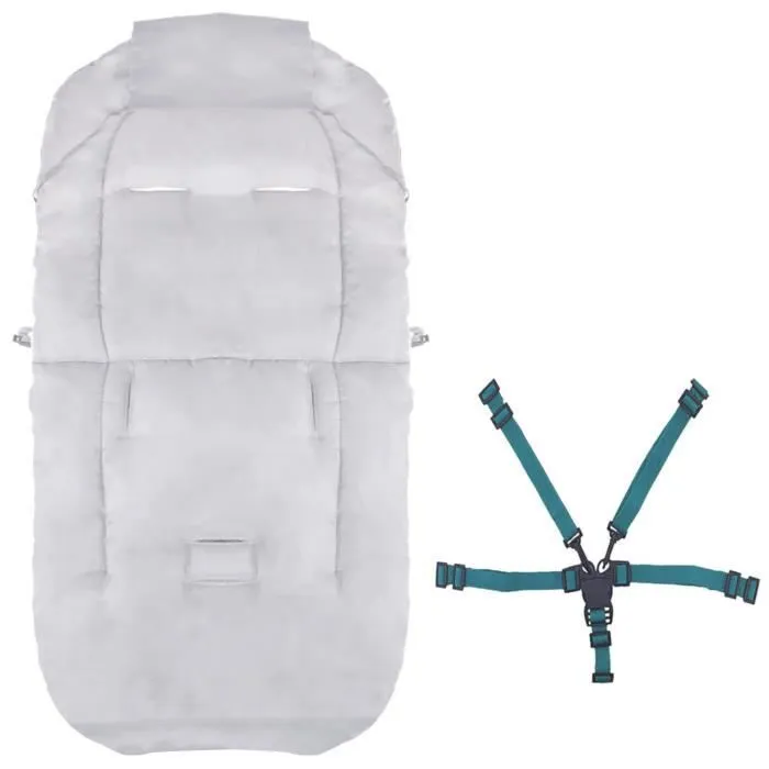 SPRINGOS® Chancelière universelle pour poussette, housse de siège de bébé, sac de couchage,chaude, couvre-jambe avec moufle-2