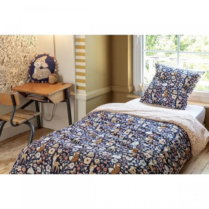 Parure de Lit 240 x 220 cm – Housse de Couette + 2 Taies d’Oreiller – Coton Forêt Enchantée-3