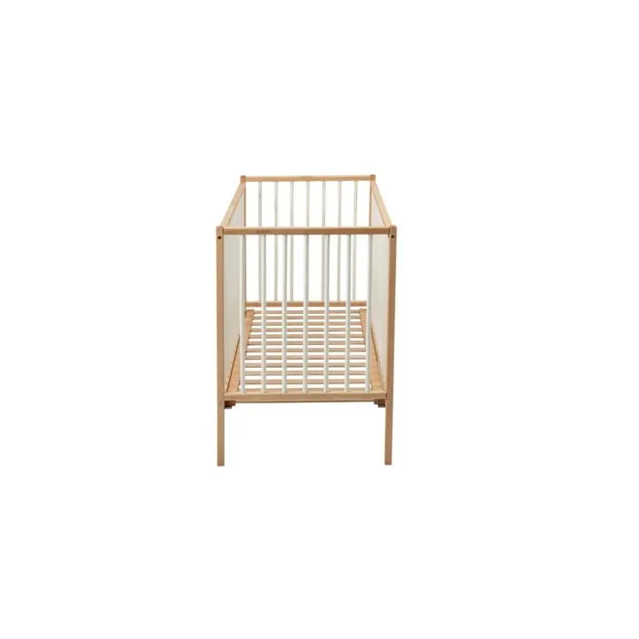 Lit bébé Combelle Rémi en bois bicolore blanc 60x120cm - COMBELLE - Lit à barreaux - Evolutif - Hauteur réglable-3