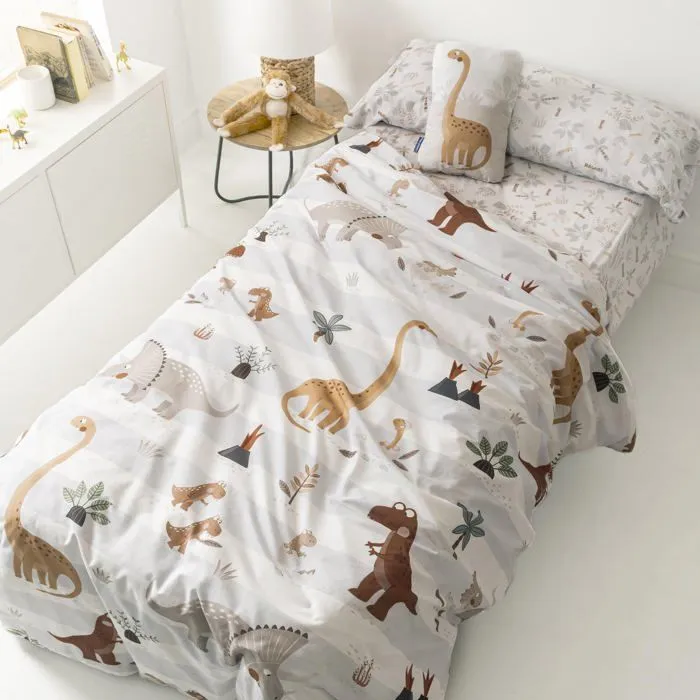 Parure housse de couette 2 pièces Dino family 140x200 cm (Lit 80/90)-0