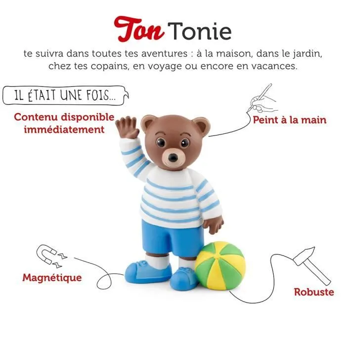 Figurine Tonie - Petit Ours Brun - TONIES® - Mixte - Blanc - 5 ans - 15 histoires audio-1