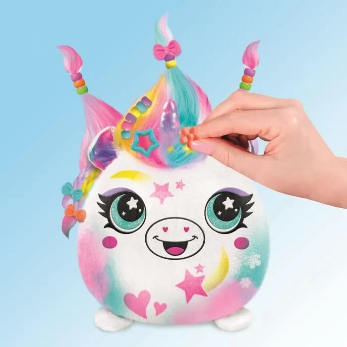 Canal Toys - Airbrush Plush - Peluche Squishy Hair’iffic à coiffer et décorer avec spray électronique, feutres, -AIR 040- aléatoire-4