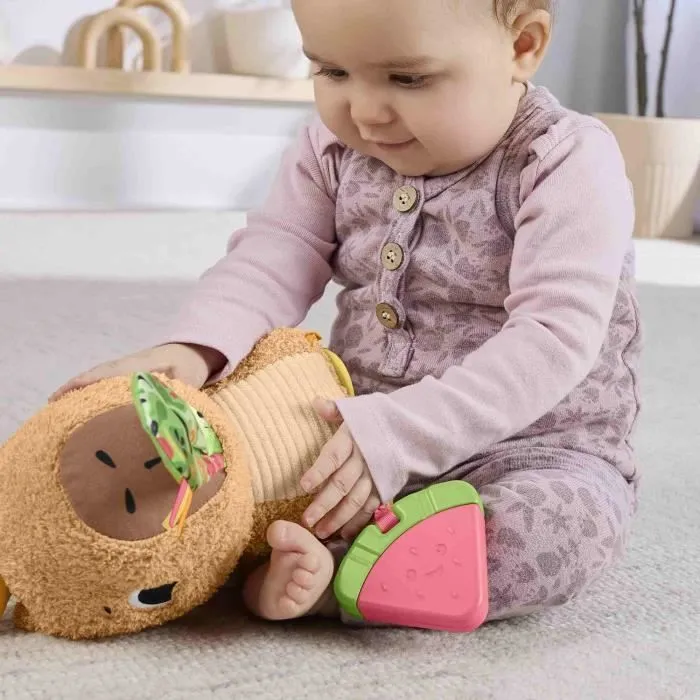 Fisher-Price-Mon Capybara Câlins-Peluche Anneau De Dentition Et Hochet - Dès 3 mois- HYR54-1