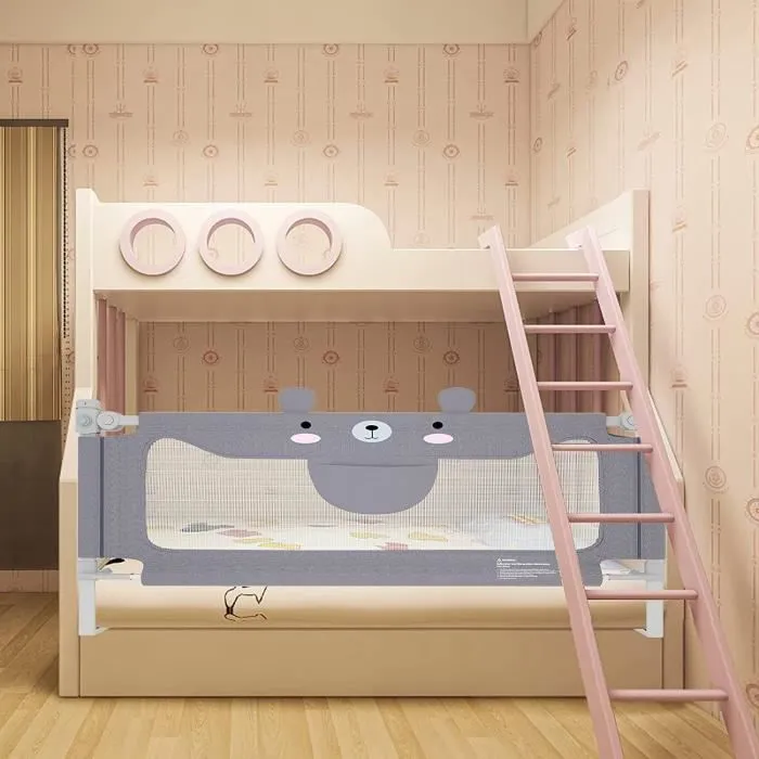 LARS360 Barrière de lit pour enfant - 150 cm - Protection contre les chutes - Lit réglable en hauteur - Sécurité anti-chute-2