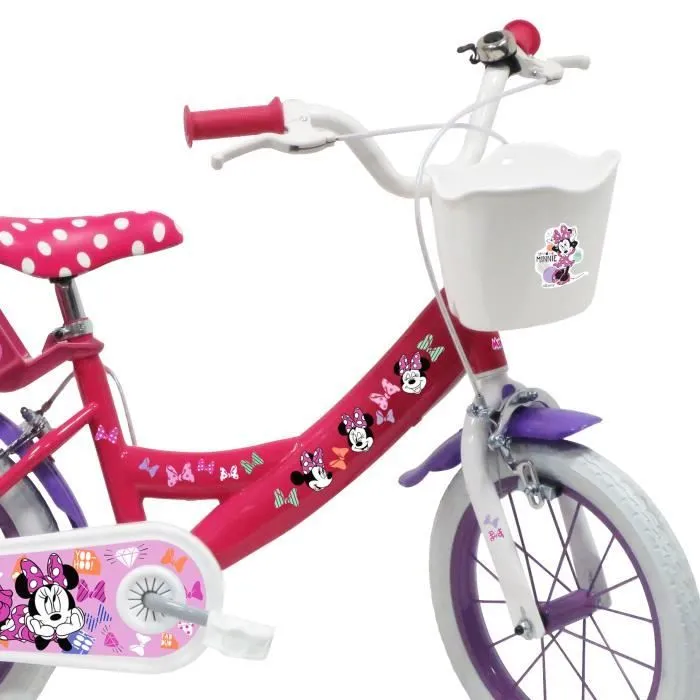 Vélo Enfant 14" - MINNIE MOUSE - Rose - 4 à 6 Ans - Roues de 14 pouces - Idéal pour Filles-2