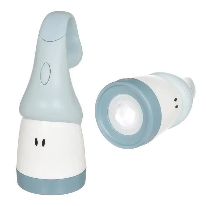 BEABA Veilleuse et lampe torche 2 en 1, nomade, rechargeable USB, longue autonomie 90h, Bleu perle-3