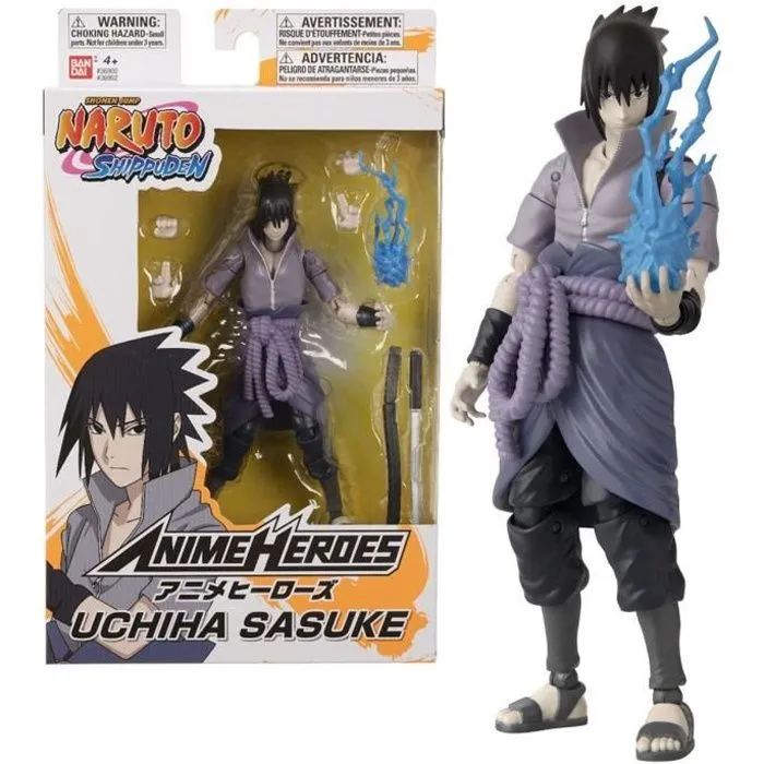 Figurine Anime Heroes 17 cm - Sasuke Uchiwa - BANDAI Naruto Shippuden-0