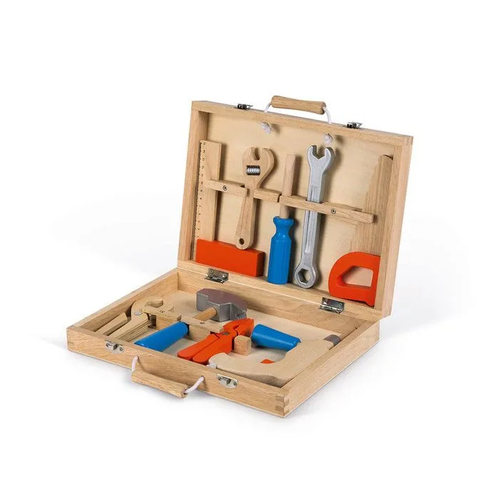 Boite à outils Brico'Kids - JANOD - Dès 3 ans - Bois hévéa-0