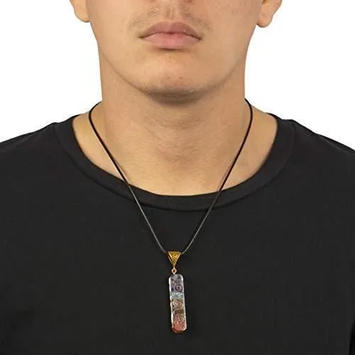 Collier 7 chakras véritables pierres naturelles collier orgonite pendentif chakras pendentif 7 chakras pendentif orgonite-1