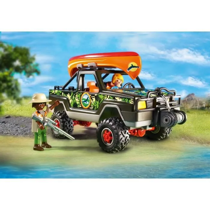 PLAYMOBIL - Pick-up des aventuriers - Wild Life - 2 personnages - Canoë flottant - A partir de 4 ans-3
