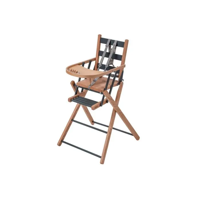 Combelle - 131423 - Chaise haute Sarah extra-pliante - Hybride Kaki-1