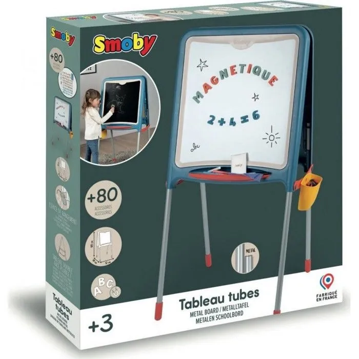 Tableau - Smoby - Double face - Magnétique - 80 accessoires - Pour enfants à partir de 3 ans-0