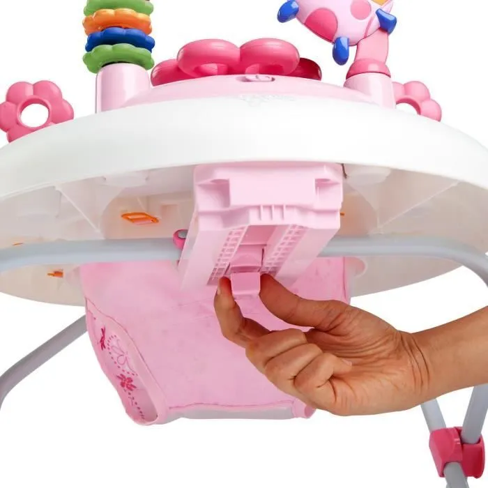 BRIGHT STARTS Trotteur bébé fille évolutif et pliable 2-en-1 - Jardin Rose - Jouet d'éveil amovible, Musique, Hauteur Réglable-5