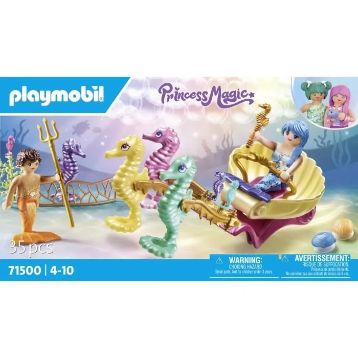 PLAYMOBIL 71500 Calèche avec sirènes et hippocampes-4