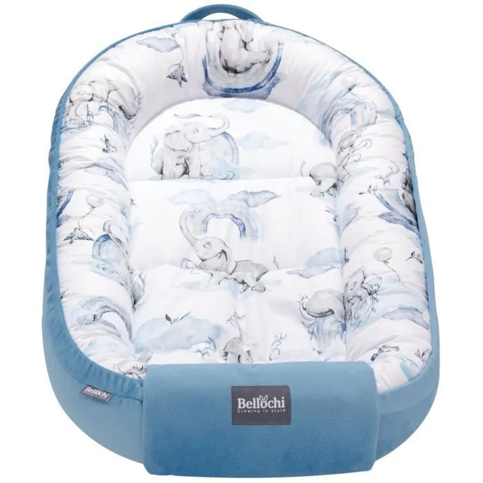 Bellochi Reducteur de Lit Bebe Cale Bebe pour Lit Cocon Bebe - 100% Coton 90 x 60cm - Nid de Bebe Baby Nest – JAMBO-1