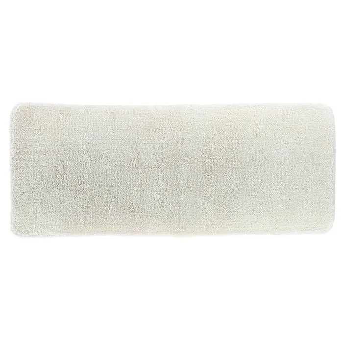 TENDANCE - Grand Tapis de salle de bain Beige Double Vasque en microfibre 50 x 120 cm-0