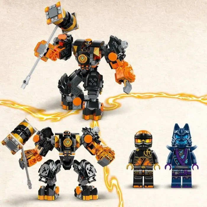 LEGO® 71806 NINJAGO Le Robot Élémentaire de la Terre de Cole, Jouet avec 2 Personnages dont une Minifigurine Cole, Cadeau Ninja-2