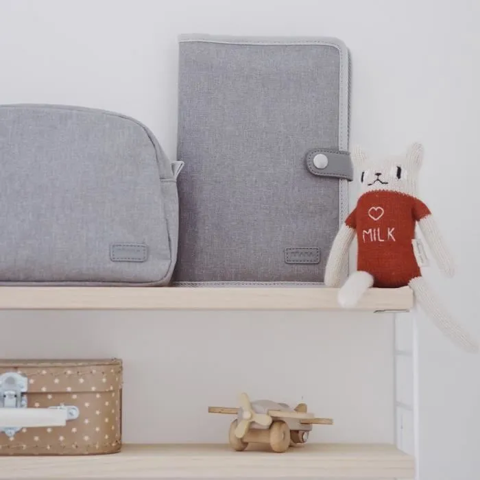 BEABA, Trousse de toilette bébé gris chiné-5
