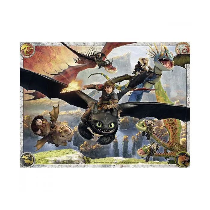 Puzzle Ravensburger - DRAGONS - 150 pièces - Dessins animés et BD-0