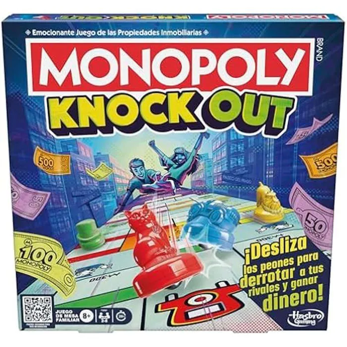 Monopoly Knockout - Jeu de société familial pour fêtes-0