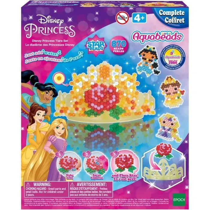 Jeu de perles à repasser - AQUABEADS - Diadème Princesses Disney-0